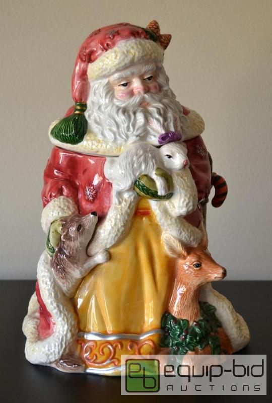 lot 6107 image: Santa with Animals Cookie Jar
