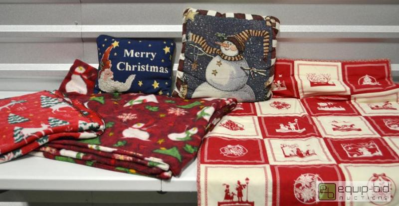 lot 6112 image: Christmas Themed Blankets and Pillows