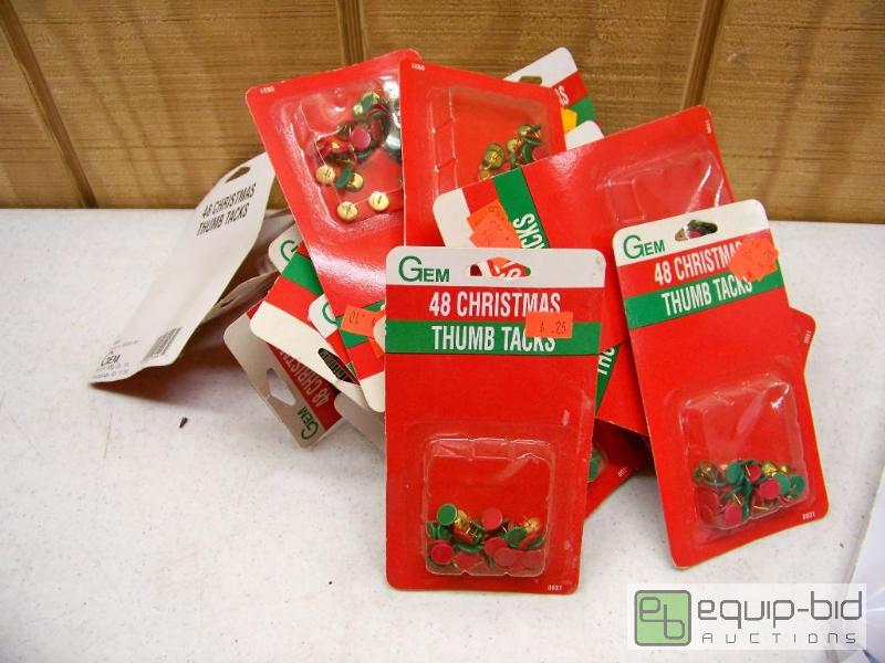 lot 1007 image: 21 Packages of 48 Christmas Thumb Tacks