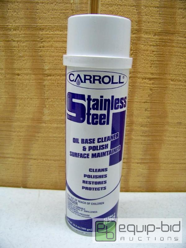 lot 1113 image: Case of 12 Cans Carroll Stainless Steel Polisher Cleaner