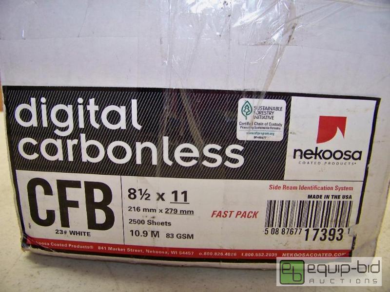 lot 1178 image: 2500 Sheets Nekoosa Digital Carbonless Paper