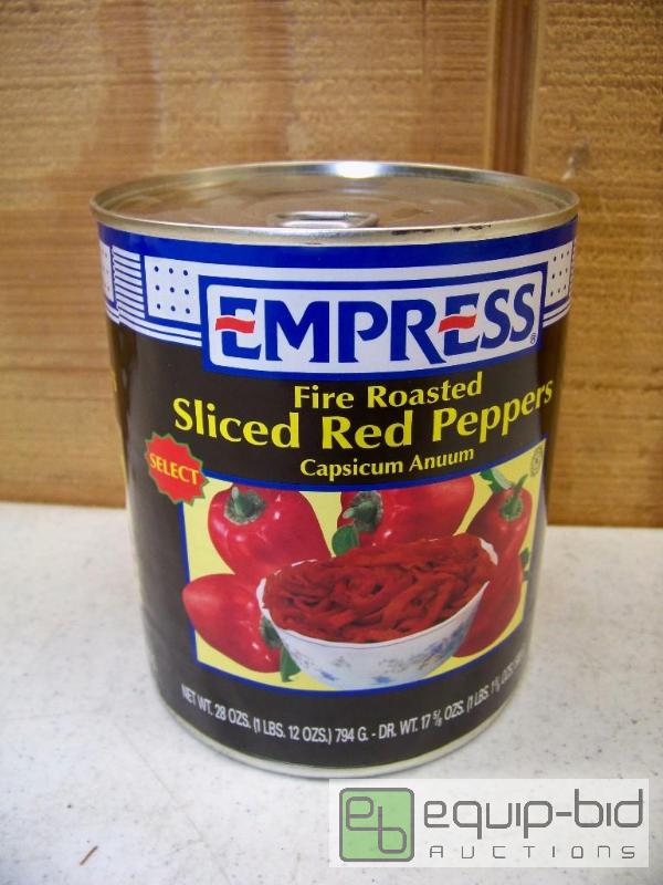 lot 1184 image: 24 Cans Empress Fire Roasted Red Peppers
