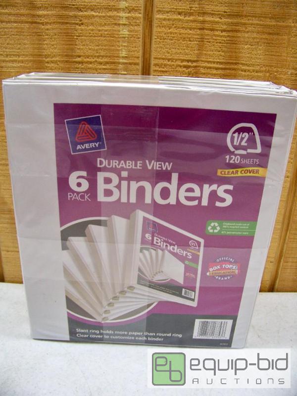 lot 1197 image: 6 Pack of Avery Durable View Binders