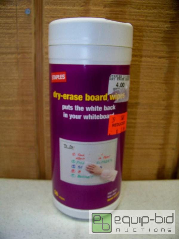 lot 1208 image: Case of 12 Staples Dry Erase Wipes