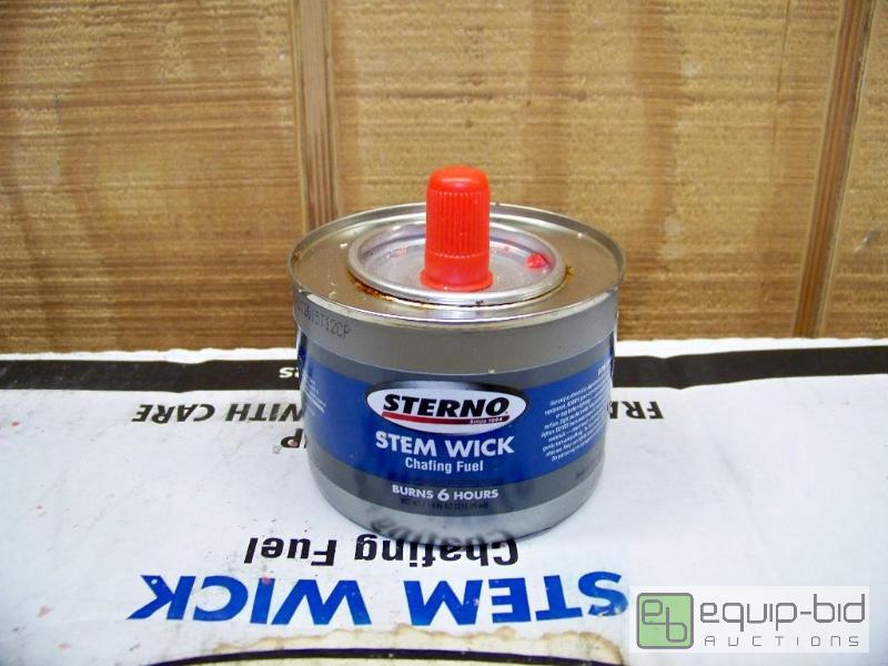 lot 1239 image: Case of 24 Sterno Stem Wick Chafing Fuel