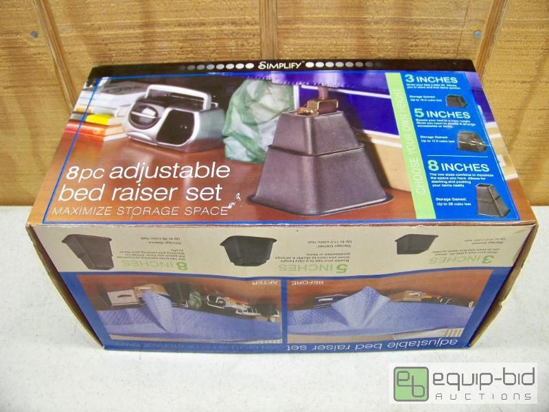 lot 1246 image: 8 Piece Adjustable Bed Risers