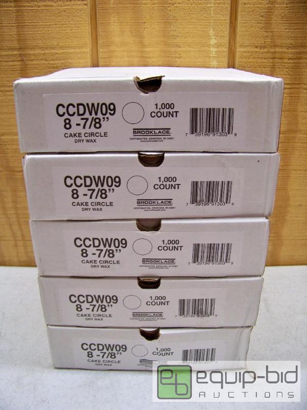 lot 1261 image: 5 Boxes of 1000 Brooklace Dry Wax Cake Circles