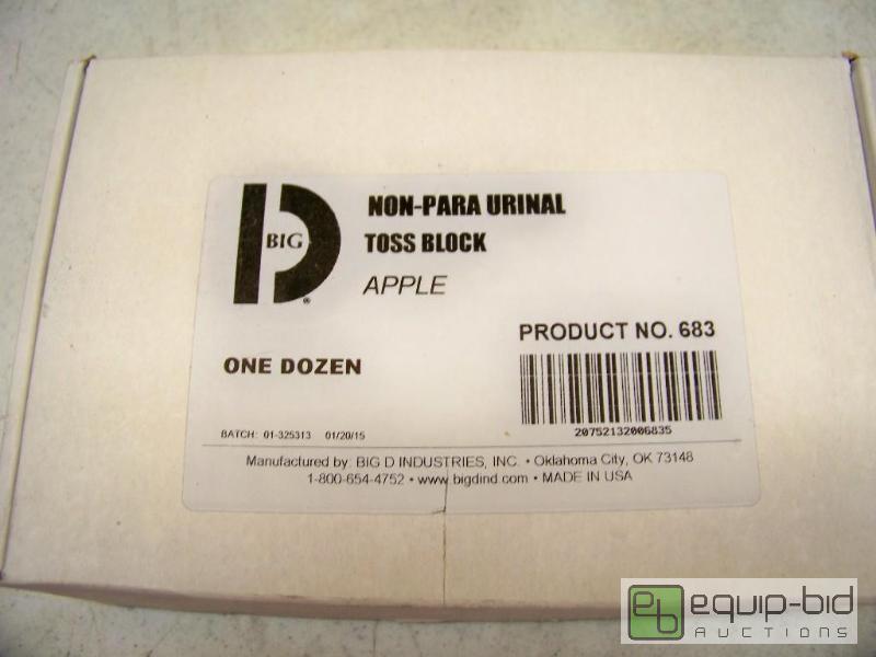 lot 1262 image: 11 Boxes of 12 Big D Non-para Urinal Toss Blocks