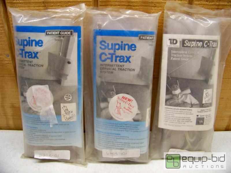 lot 1296 image: Lot of 3 Therapeutic Dimensions Supine C-Trax Portable Traction