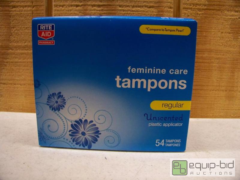 lot 1306 image: Case of 12 Boxes Rite-Aid Regular Tampons