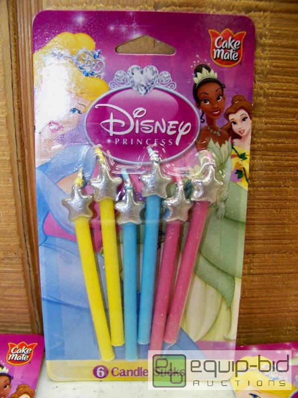 lot 1314 image: 24 Packages of 6 Cake Mate Disney Princess Candle Sticks