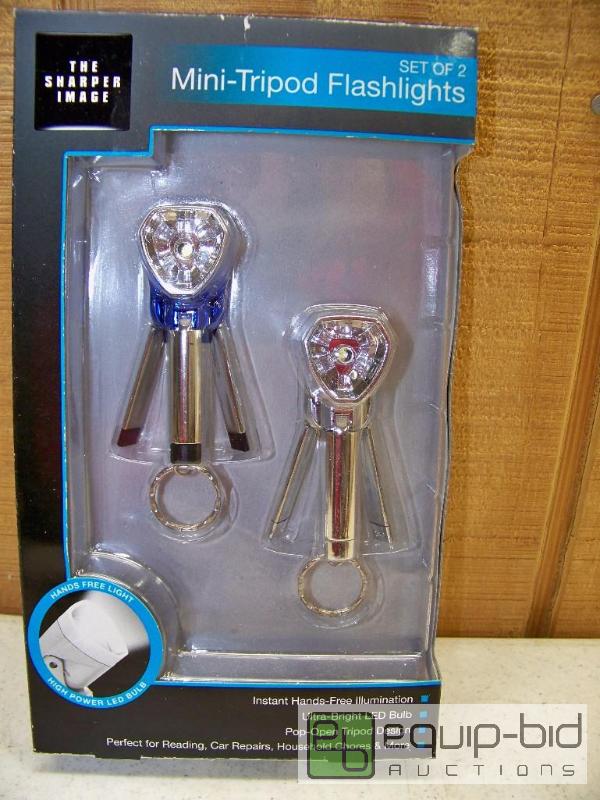 lot 1411 image: Sharper Image Set of 2 Mini Tripod Flashlights