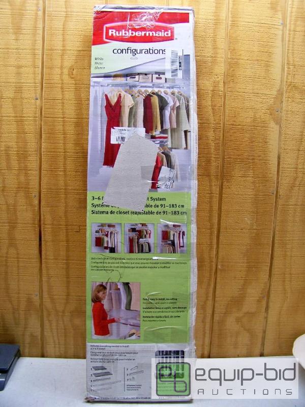 lot 1442 image: Rubbermaid Configurations Readjustable Closet System