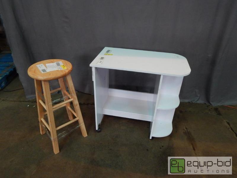 lot 1086 image: Bar Stool and Shelf
