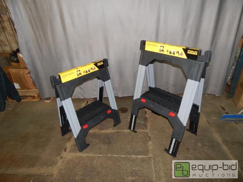 lot 1116 image: 2 Stanley FatMax Adjustable Leg Saw Horses