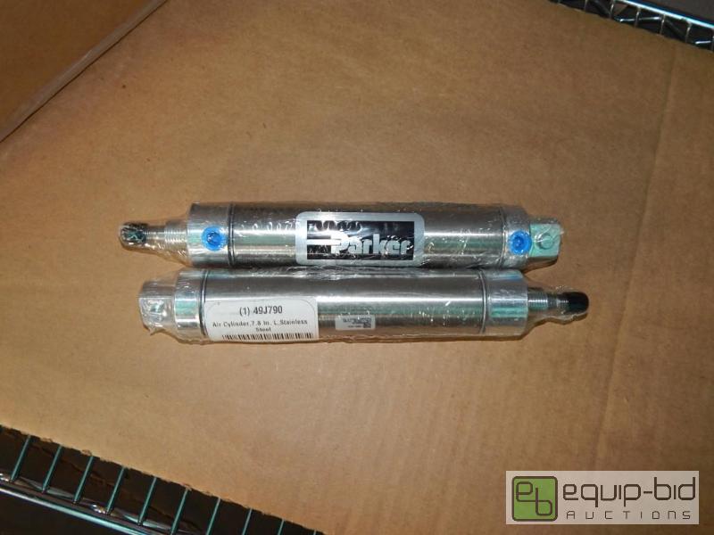 lot 1134 image: 2 Parker Air Cylinders Stainless
