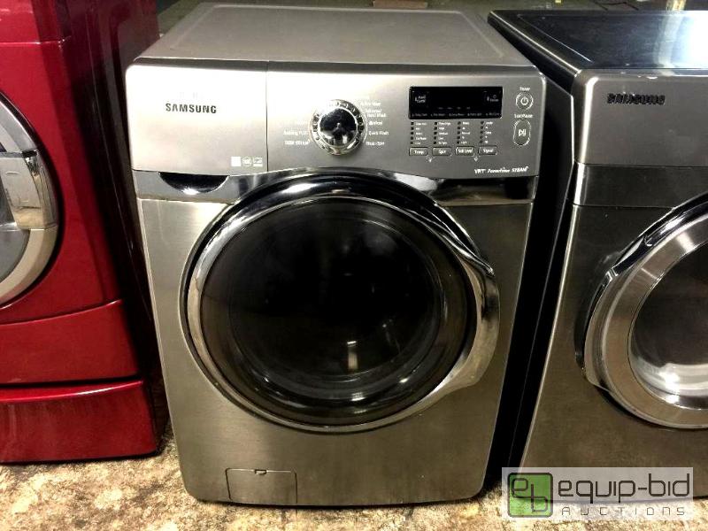 lot 1401 image: SAMSUNG 4.5 cu. ft. Front Load Washer Stainless Platinum