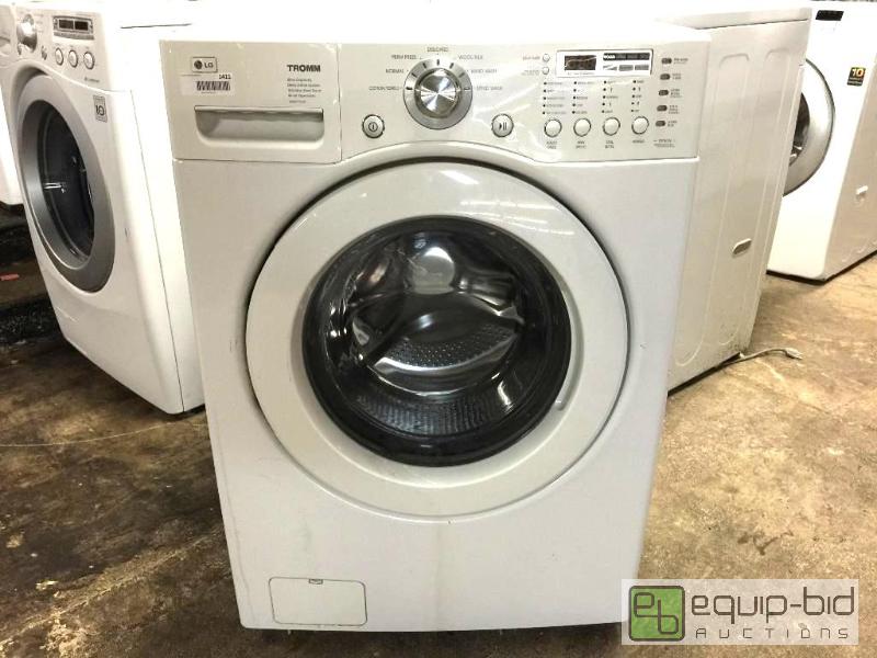 lot 1411 image: LG WM2077CW 27 Front-Load Stackable Washer with 3.83 Cu. Ft. Capacity & 7 Wash Programs