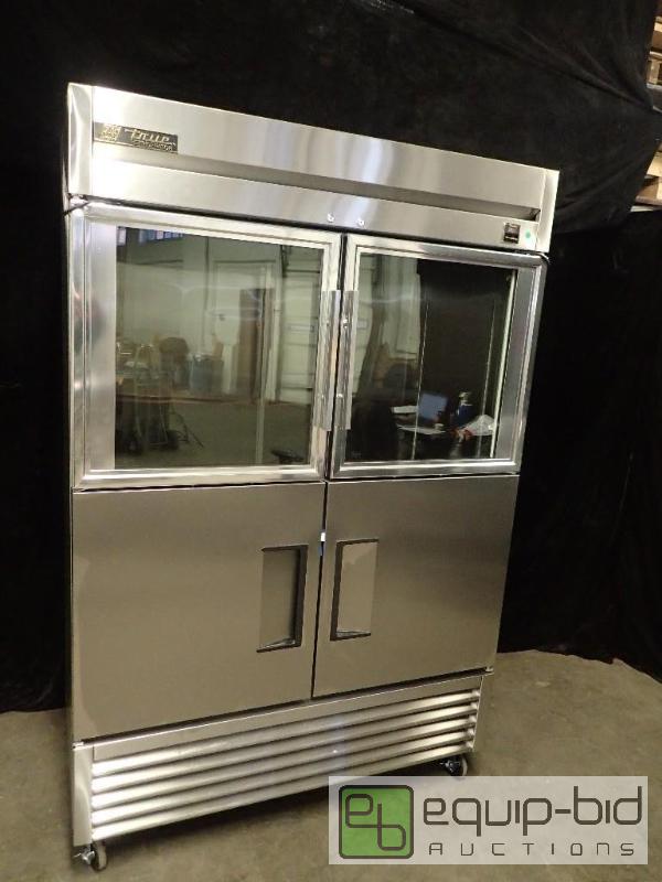 lot 7097 image: True 55 Half-Door Reach-In Refrigerator - 300 Series (TS-49-2-G-2)