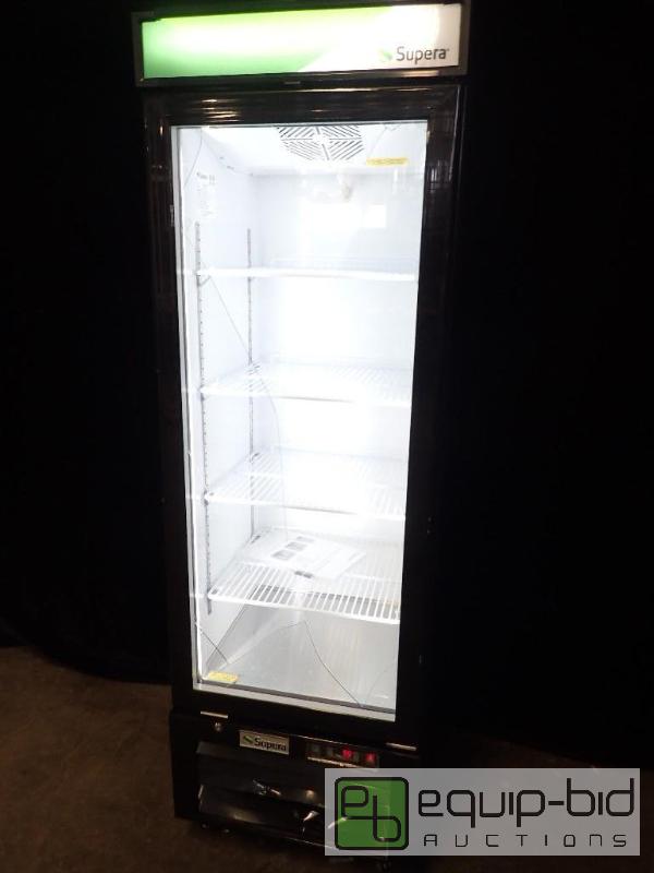 lot 7106 image: Supera 25 Black Glass Door Merchandiser (G1M-16-B-1)