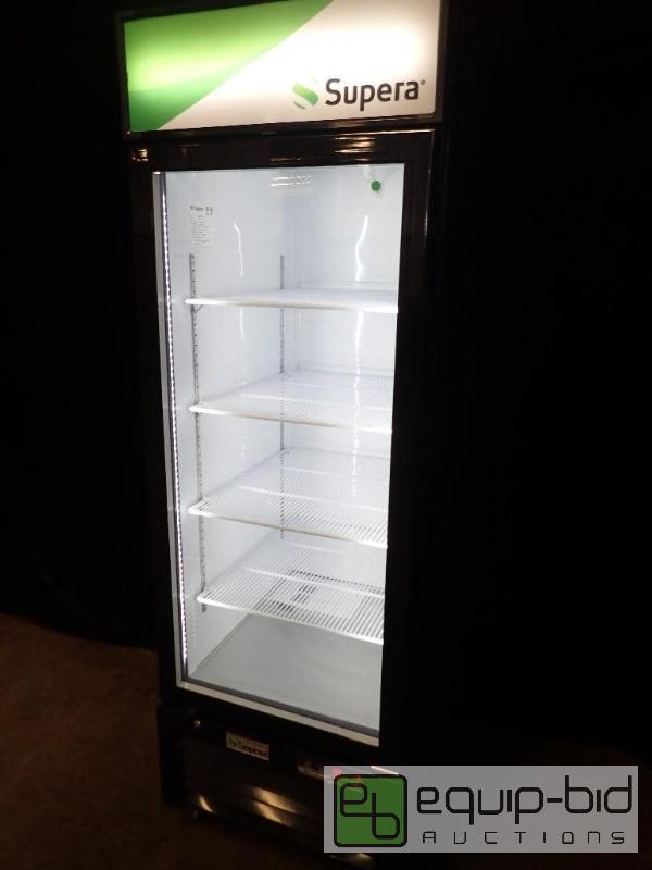 lot 7107 image: Supera 27 Black Glass Door Merchandiser (G1M-23-B-1)