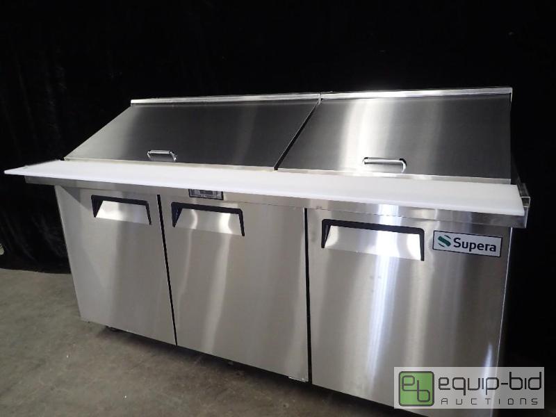 lot 7115 image: Supera 73 Mega Top SandwichSalad Prep Table (MTPT3R-1)
