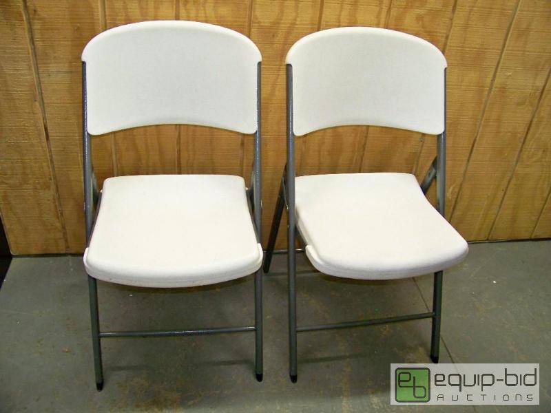 lot 1065 image: 2 Lifetime folding chairs