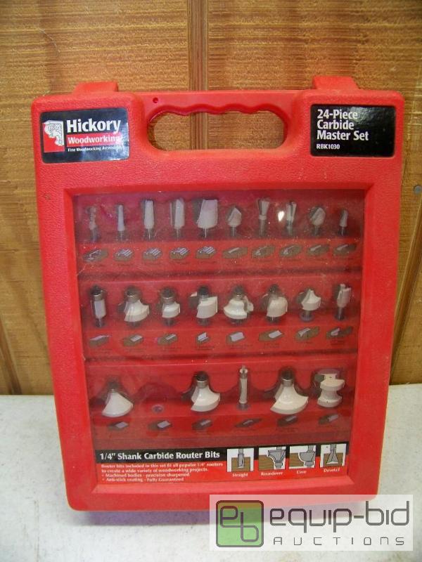 lot 1131 image: 23 Piece Hickory Woodworking Carbide Master Set