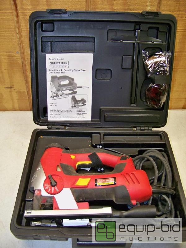 lot 1142 image: Craftsman 2 in 1 Handle Scrolling Sabre Saw with Laser Trac
