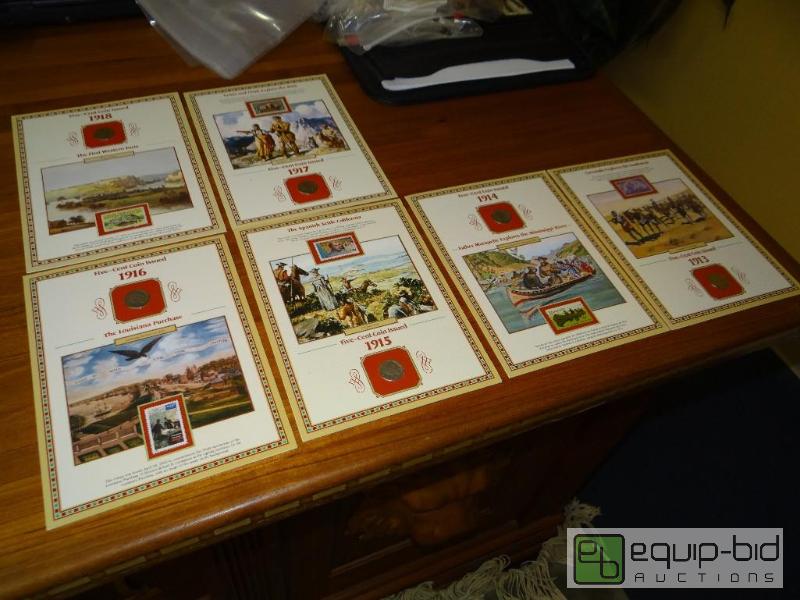 lot 1093 image: 6 piece stampcoin collection.  1913- Coronad...