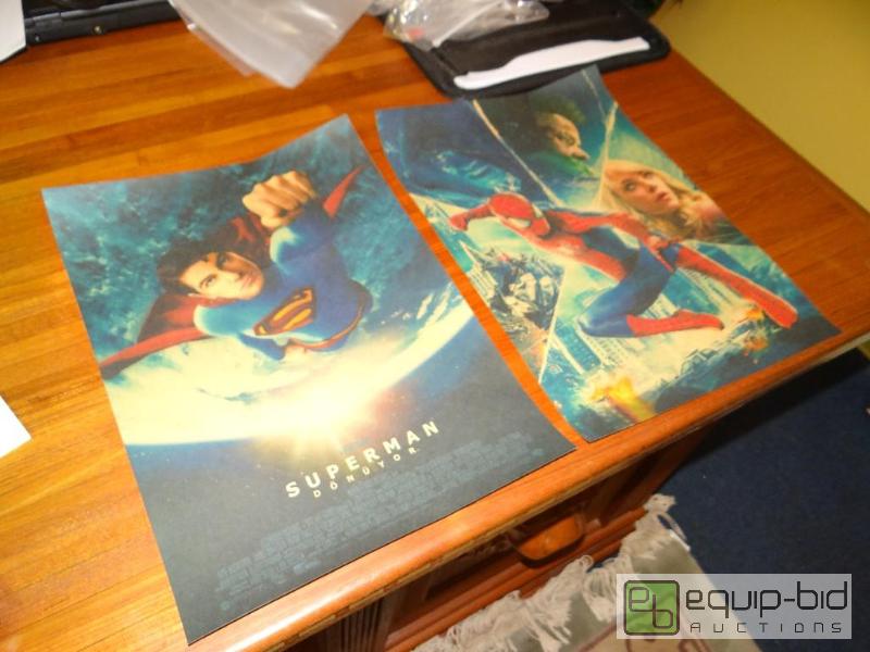 lot 1095 image: 2 vintage superman and batman posters.  12&qu...