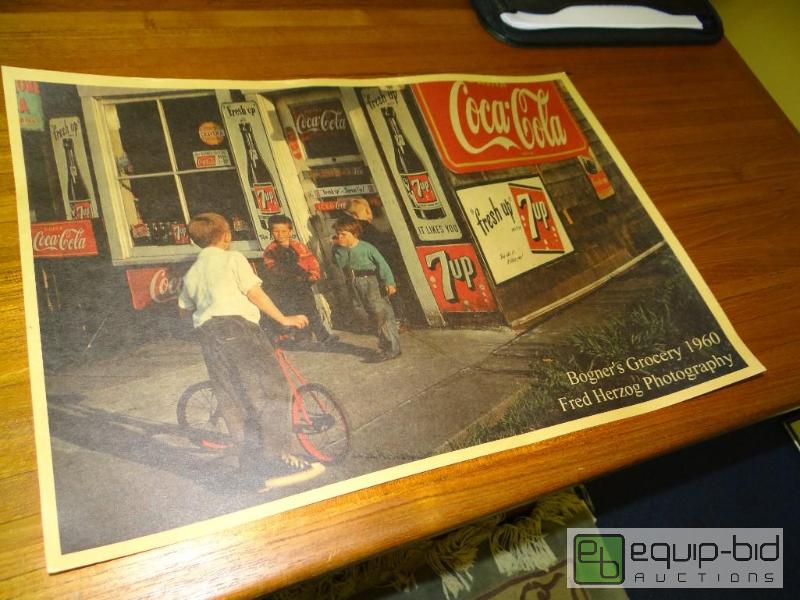 lot 1097 image: Vintage Coca-Cola and 7up ad.  20&quot x 14&...