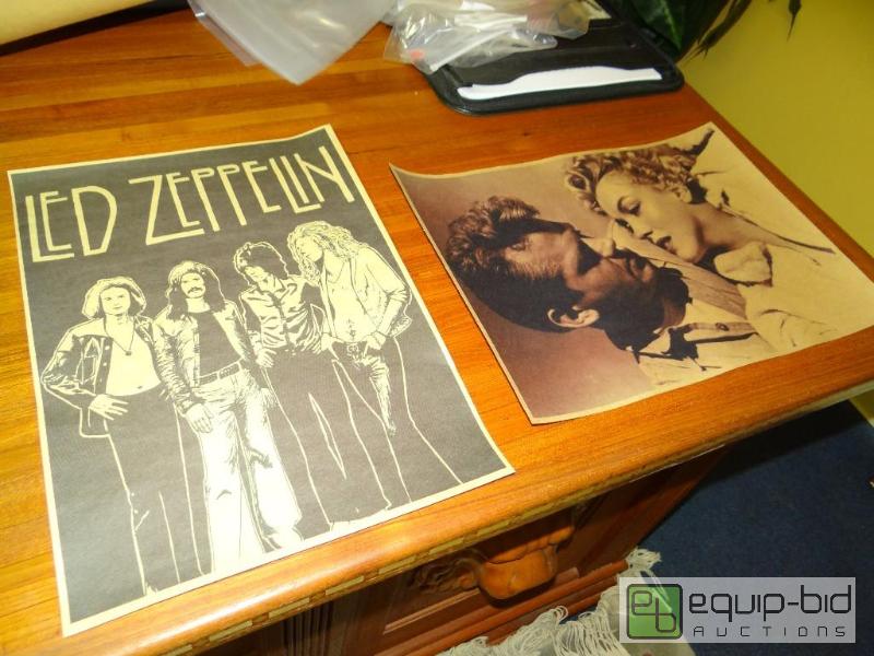 lot 1098 image: Vintage Led Zeppelin poster and movie stars p...