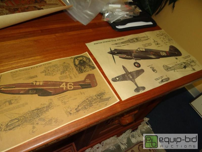 lot 1099 image: 2 vintage airplane posters.  1 is 16&quot x ...