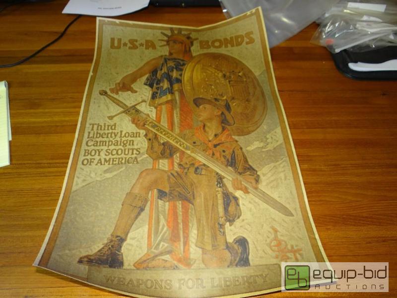 lot 1100 image: Vintage U.S.A. Bonds ad.  15&quot x 23&quot...