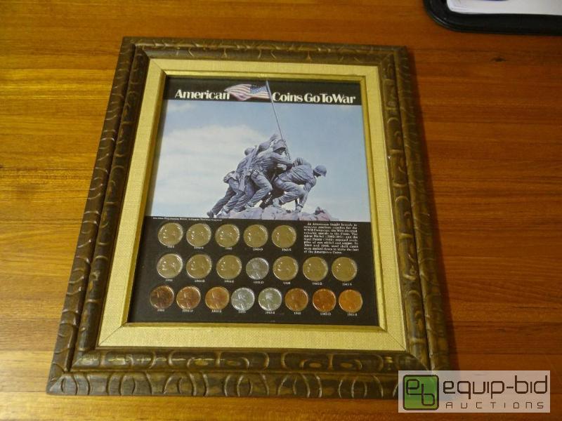 lot 1106 image: American coins go to war framed coin set.  Fr...