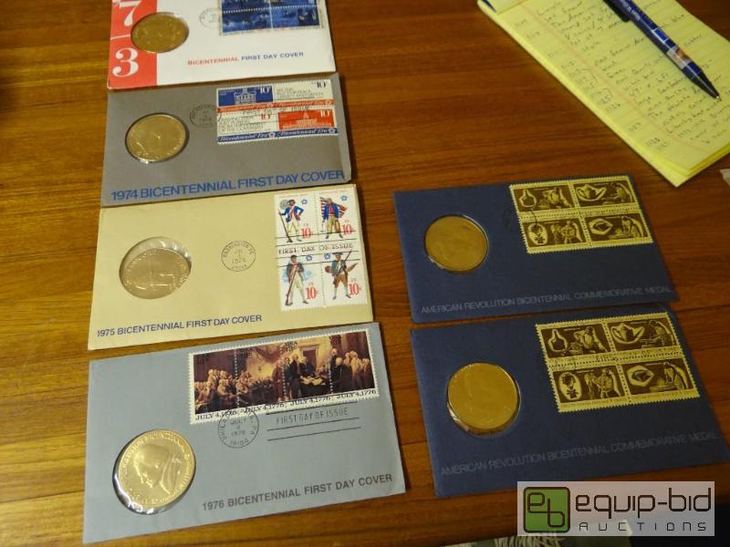lot 1129 image: 1972-1976 Bicentennial fist day cover with co...