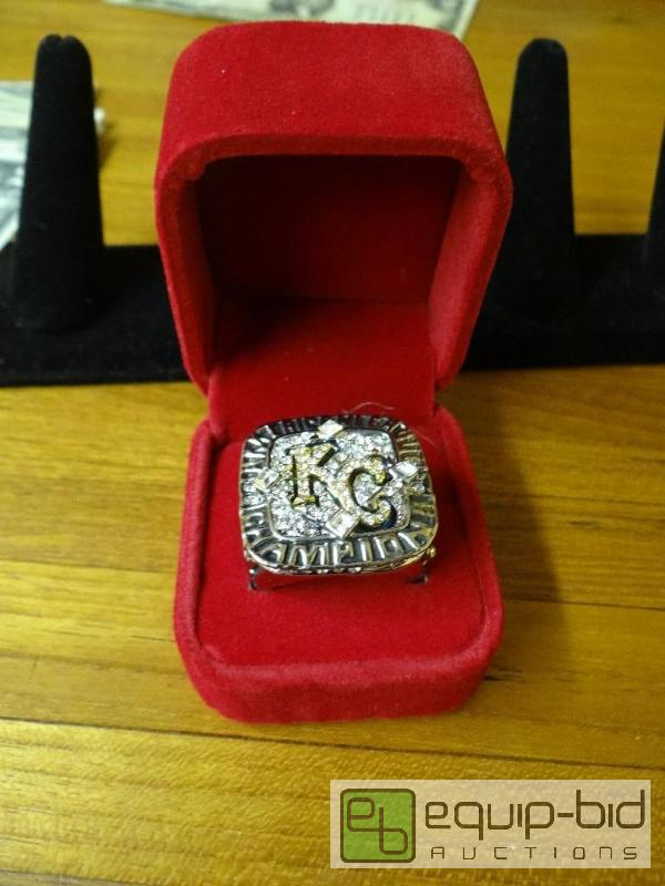 lot 1145 image: Kansas City Royals replica championship ring....