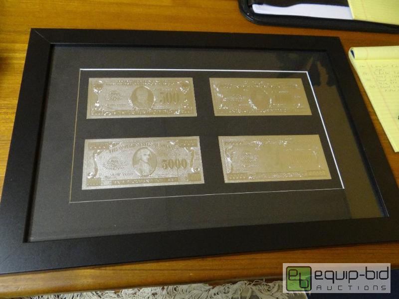 lot 1163 image: Framed silver display&nbspnotes.  &nbsp...