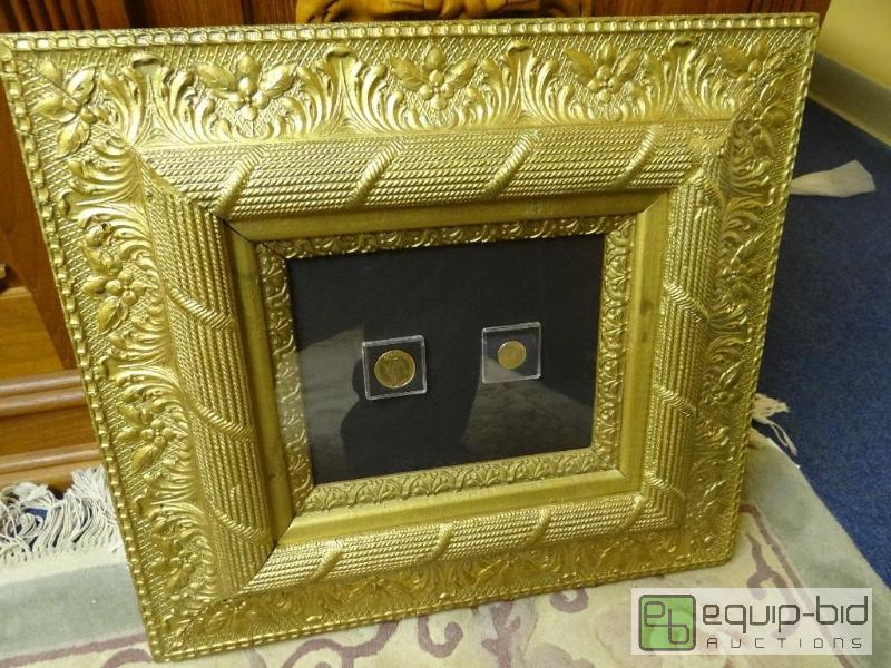 lot 1164 image: Beautifully framed 2 coin set. &nbspAppear t...