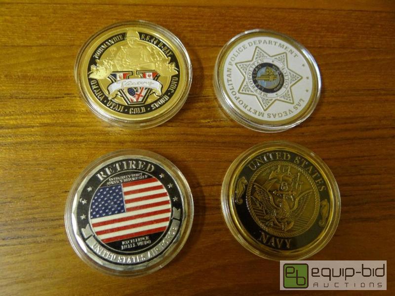 lot 1170 image: Lot of 4 various challenge coins.  Navy, Airf...