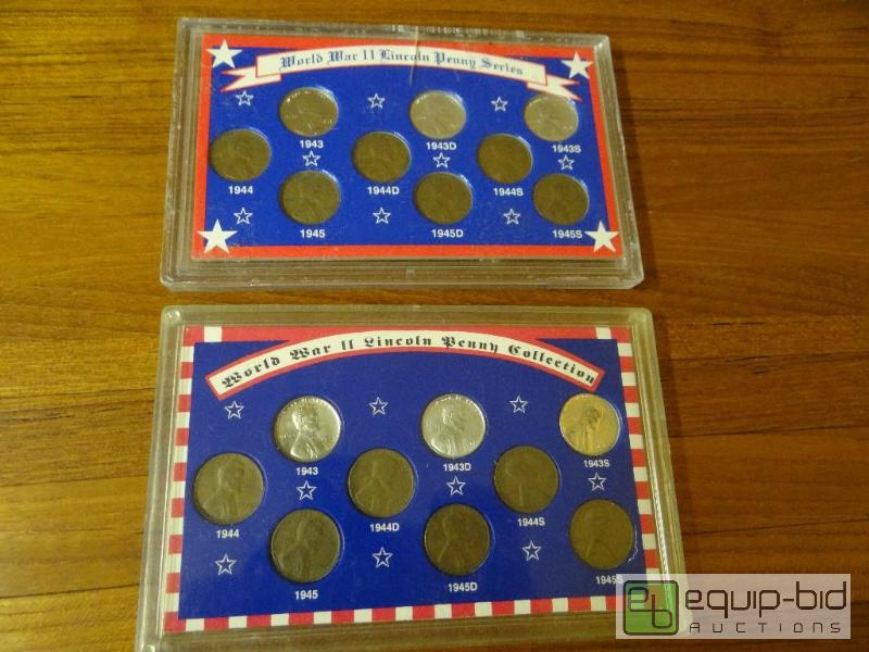lot 1184 image: 2 World War II Lincoln Penny Collection in ca...