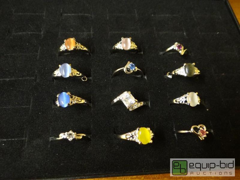 lot 1188 image: Lot of 12 various rings.  Ring display not in...
