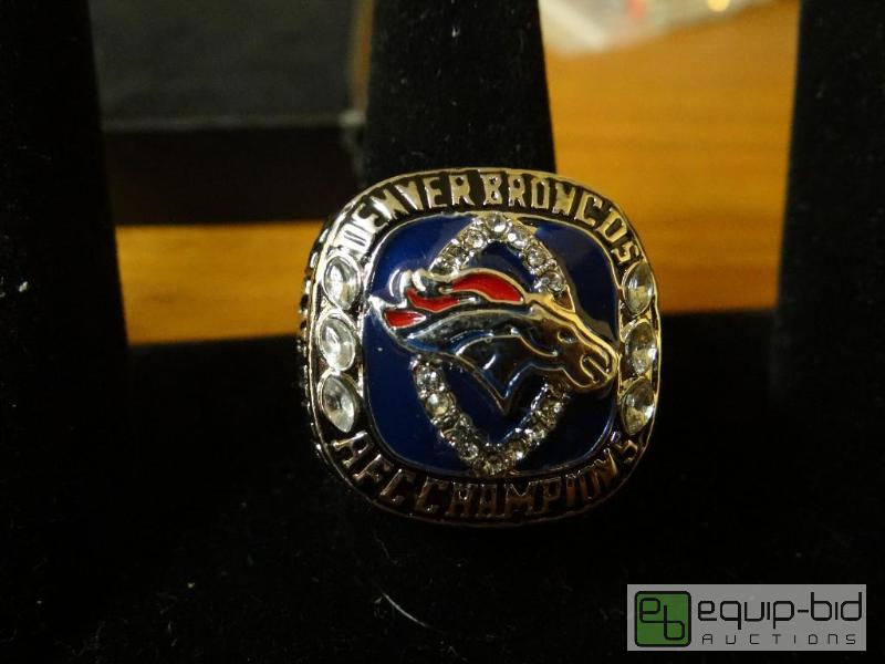 lot 1191 image: Denver Broncos replica AFC championship ring....