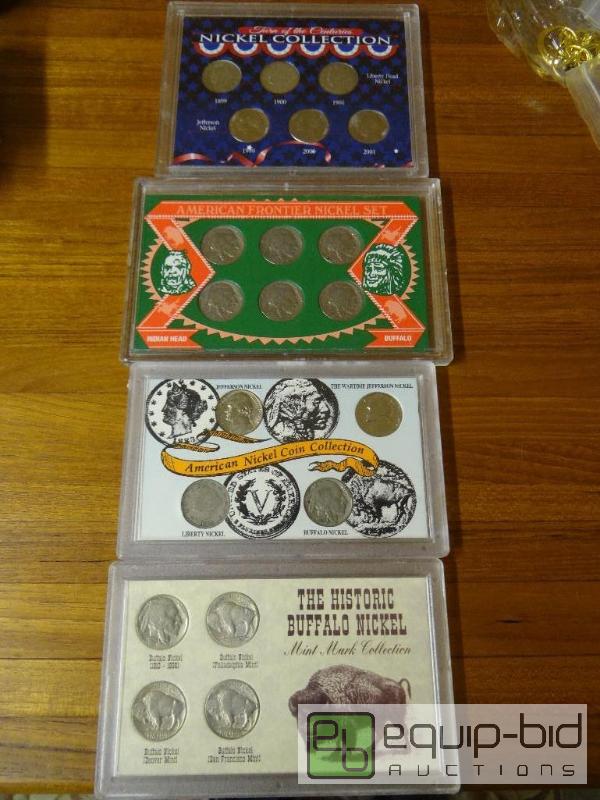 lot 1195 image: Lot of 4 collector coin sets in cases.  Turn ...