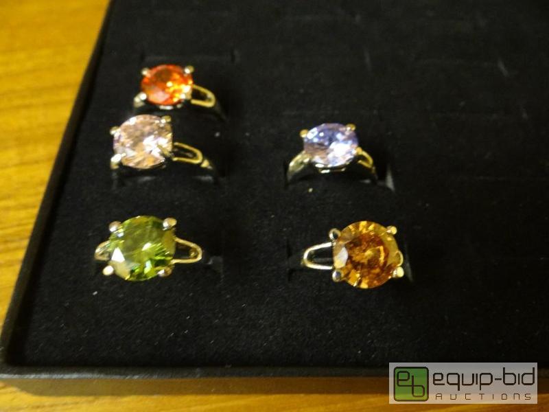 lot 1200 image: Lot of 5 various rings.  Ring display not inc...