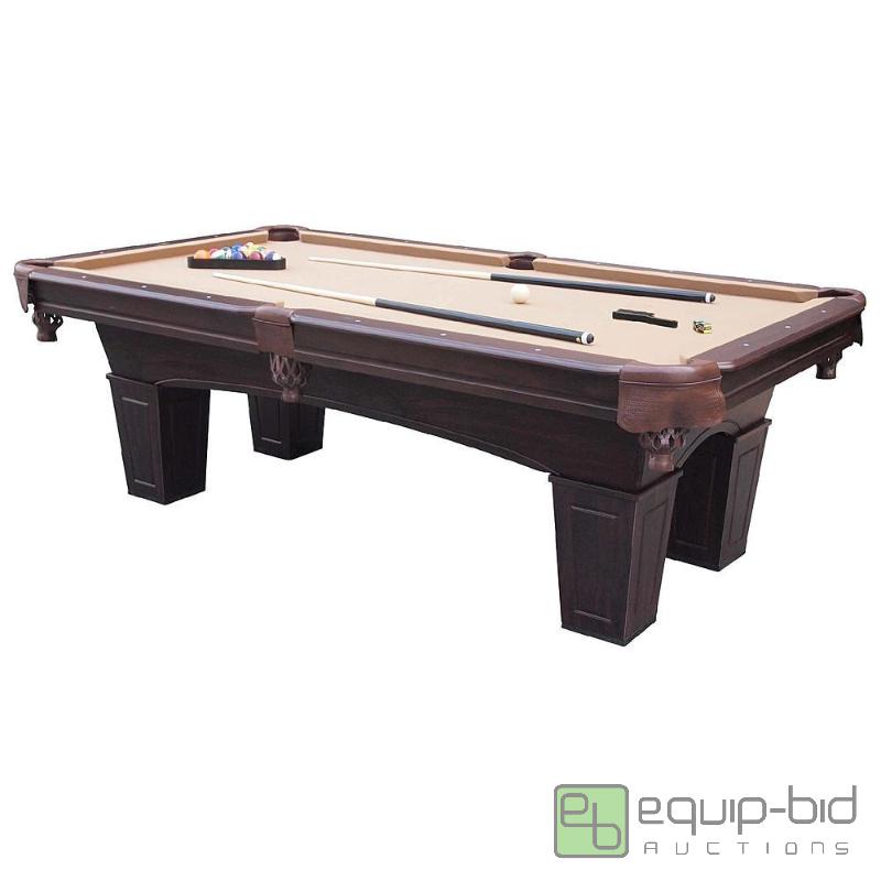 lot 1345 image: MD Sports Crestmont 8 ft. Billiard Table with Bonus Table Tennis Top