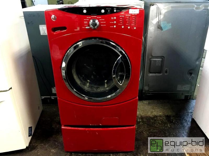 lot 1443 image: GE ENERGY STAR 3.5 DOE Cu. Ft. Capacity Frontload Washer with Stainless Steel Basket