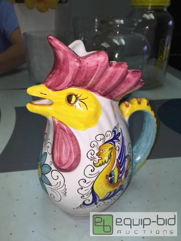 lot 123 image: Italian Williams Sonoma Rooster Pitcher