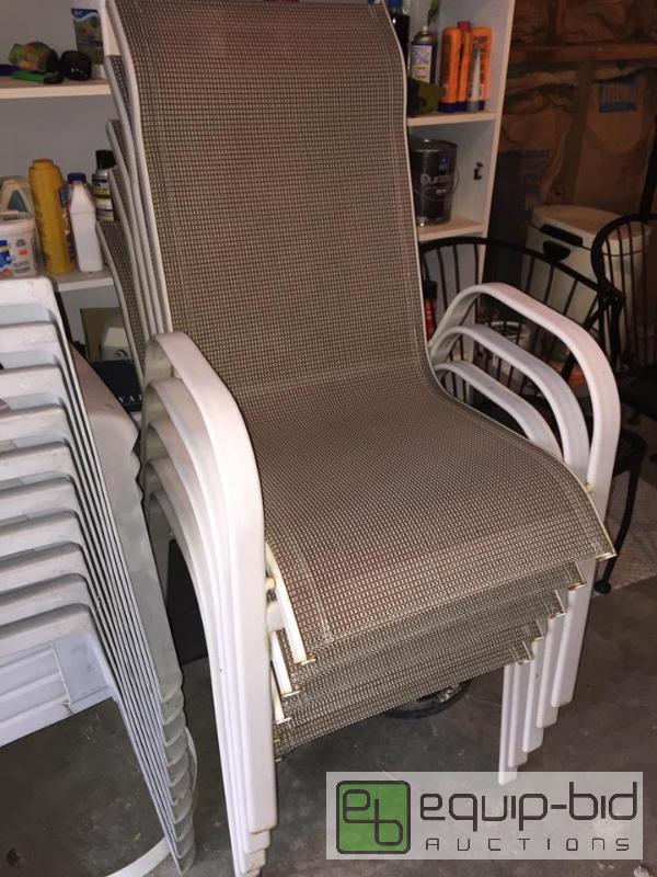 lot 125 image: Five Outdoor Chairs - Metal